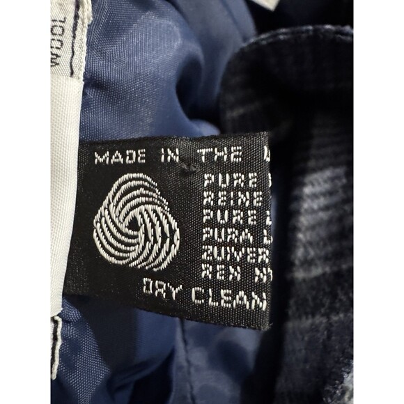 James Pringle Holm Mills Scotland Wool Skirt Blue Plaid Size 10 Long - Picture 7 of 10